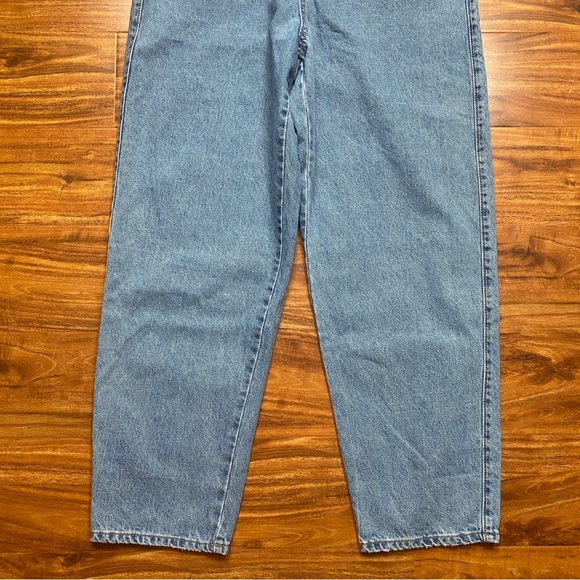 NWT New H&M Light Blue 100% Cotton High Waist Tapered Straight Leg Jeans Size 10 - Picture 5 of 14